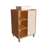 Gabinete de Banheiro com Cuba Julia I 1 PT Mel e Arenas - 2