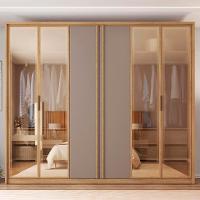 Guarda-Roupa Casal com Vidro Reflecta Cristal 6 PT 4 GV Buriti e Fendi - 5