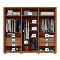 Guarda-Roupa Casal com Vidro Reflecta Cristal 6 PT 4 GV Buriti e Fendi - 6