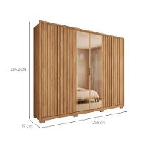 Guarda-Roupa Casal com Vidro Reflecta 6 PT 4 GV Buriti - 3