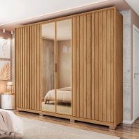 Guarda-Roupa Casal com Vidro Reflecta 6 PT 4 GV Buriti - 6