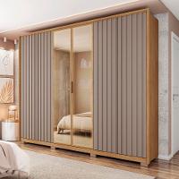 Guarda-Roupa Casal com Vidro Reflecta 6 PT 4 GV Buriti e Fendi - 6
