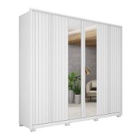 Guarda-Roupa Casal com Espelho Decimus 6 PT 4 GV Branco - 1
