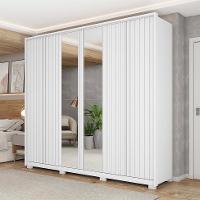 Guarda-Roupa Casal com Espelho Decimus 6 PT 4 GV Branco - 6