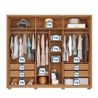 Guarda-Roupa Casal com Espelho Decimus 6 PT 4 GV Buriti e Fendi - 5