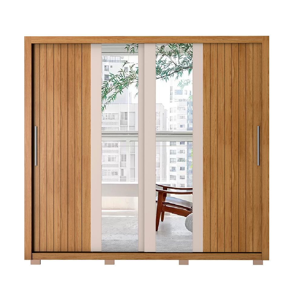 Guarda-Roupa Casal com Espelho Moviment 2 PT 4 GV Freijó e Off White - 5