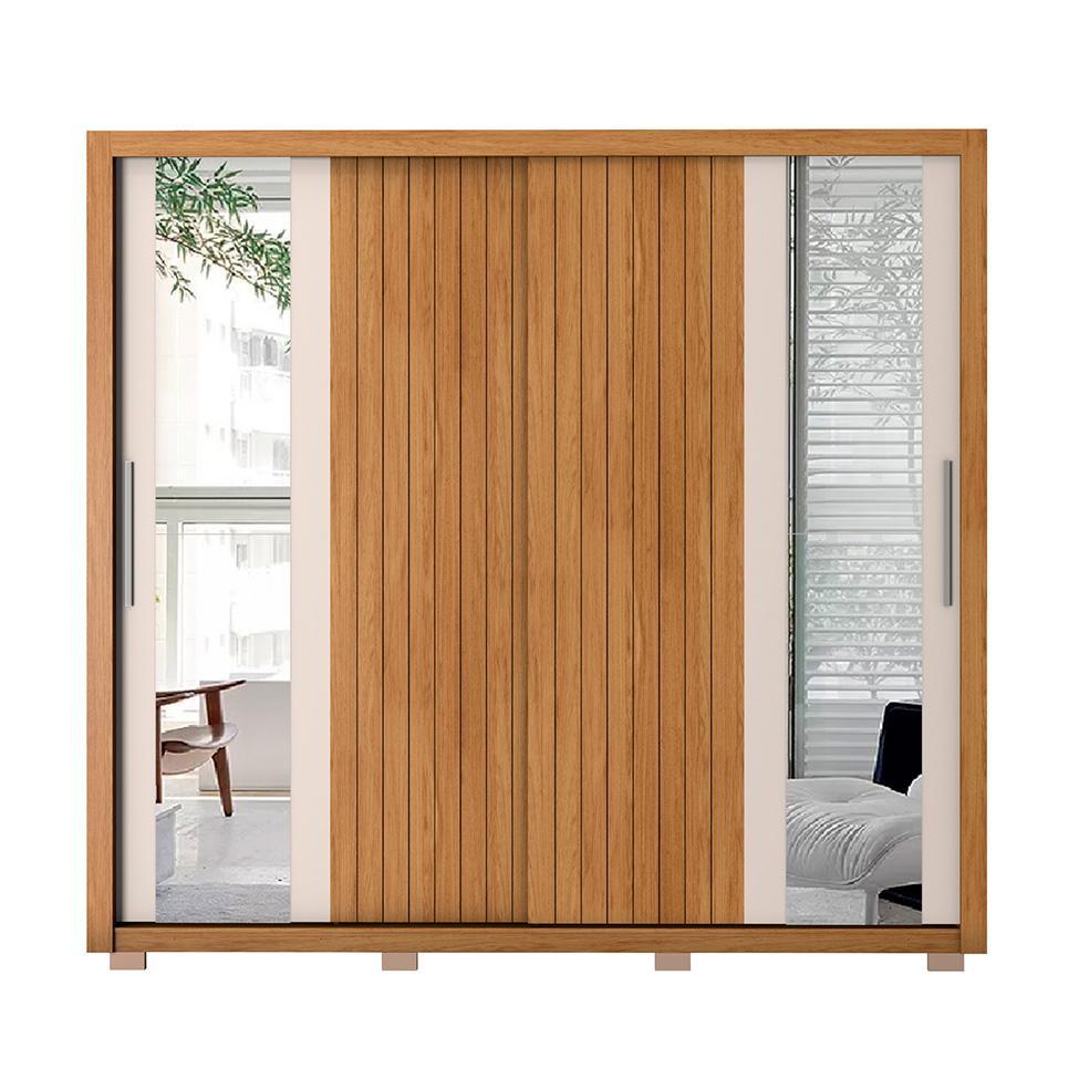 Guarda-Roupa Casal com Espelho Moviment 2 PT 4 GV Freijó e Off White - 6