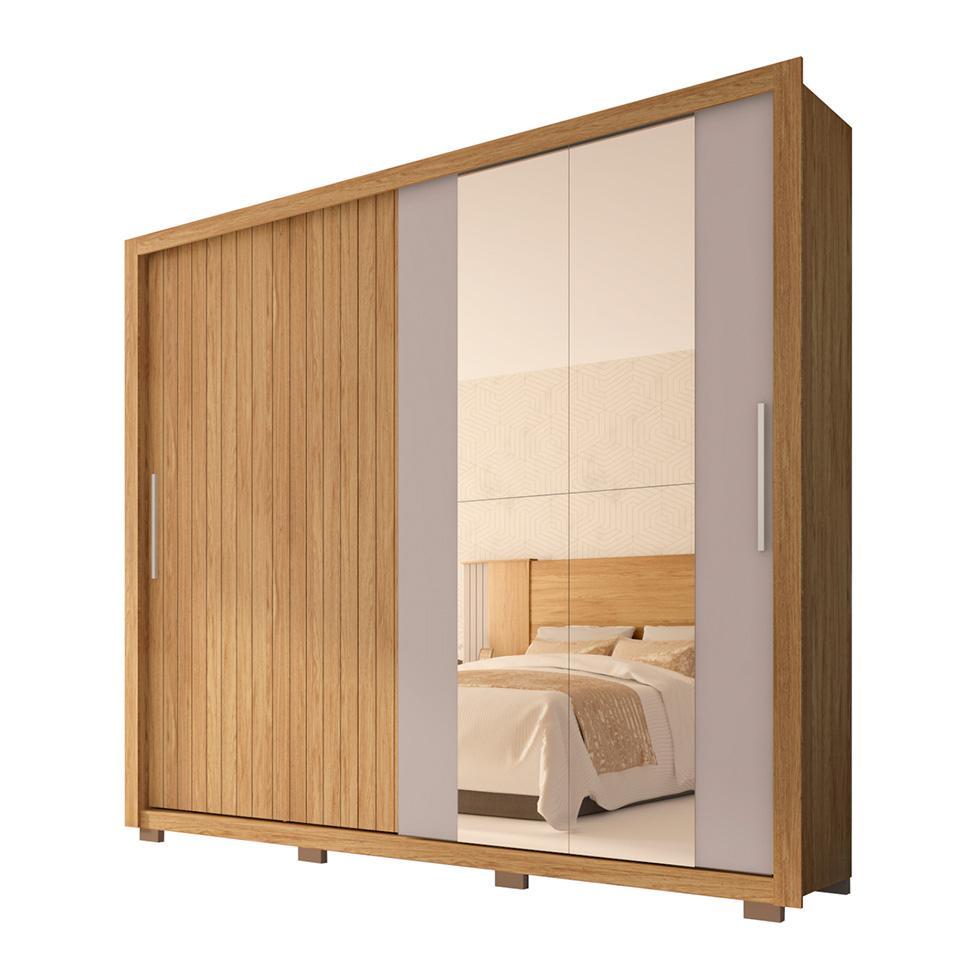 Guarda-Roupa Casal com Espelho Moviment 2 PT 4 GV Buriti e Fendi - 8