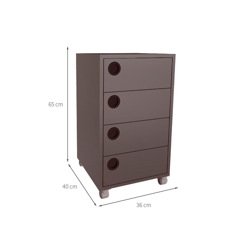 Gaveteiro Ruan 4 GV Grafite - 3