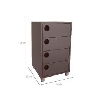 Gaveteiro Ruan 4 GV Grafite - 3