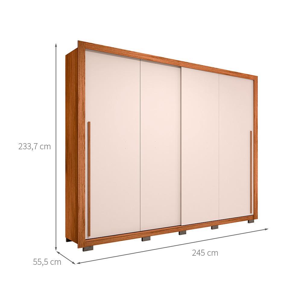 Guarda-Roupa Casal Praticus 2 PT 4 GV Freijó e Off White - 3