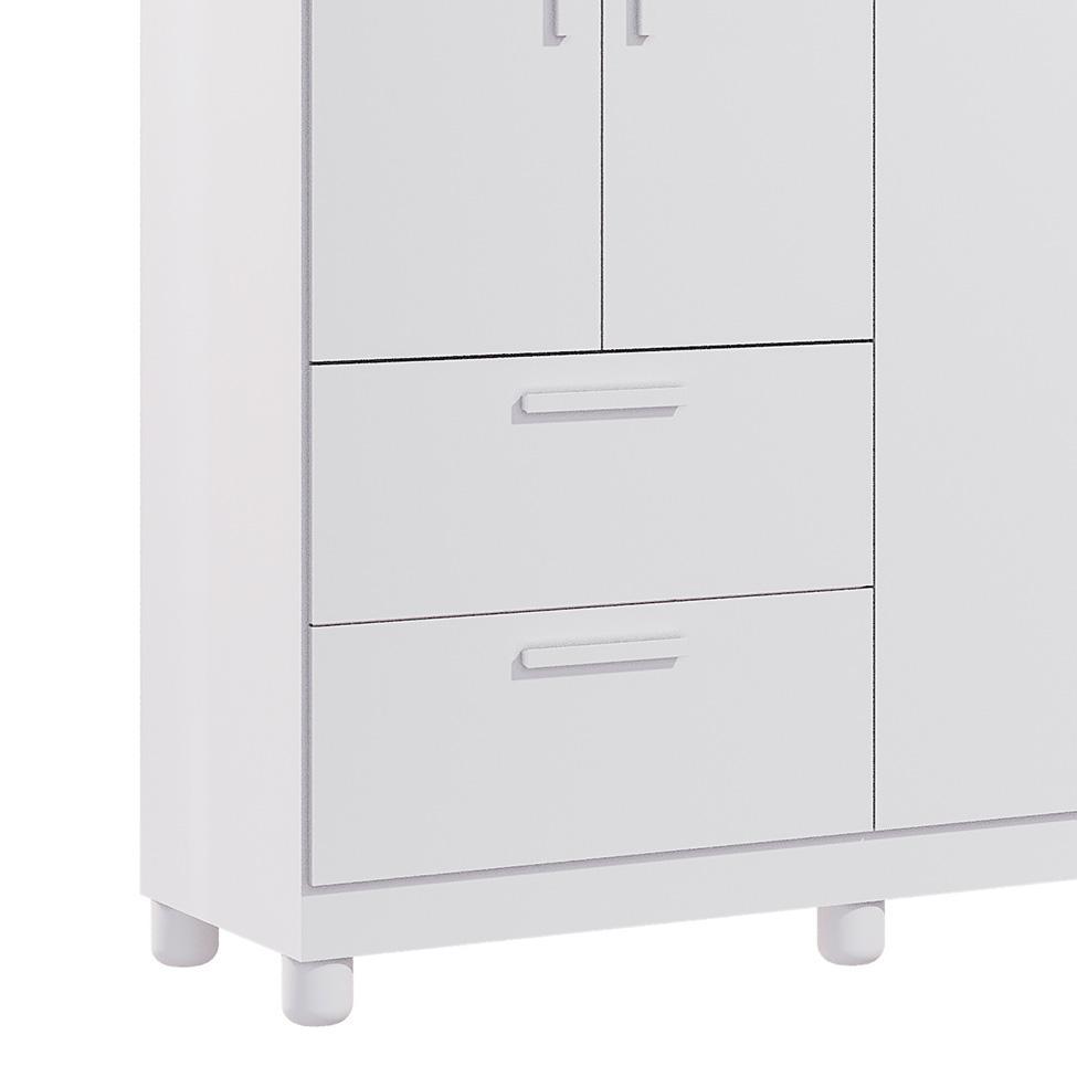 Guarda-Roupa Infantil Jujuba 4 PT 2 GV Branco - 5