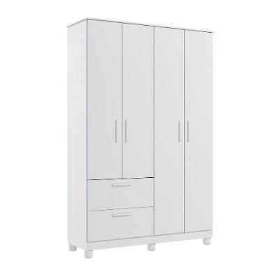 Guarda-Roupa Infantil Jujuba 4 PT 2 GV Branco