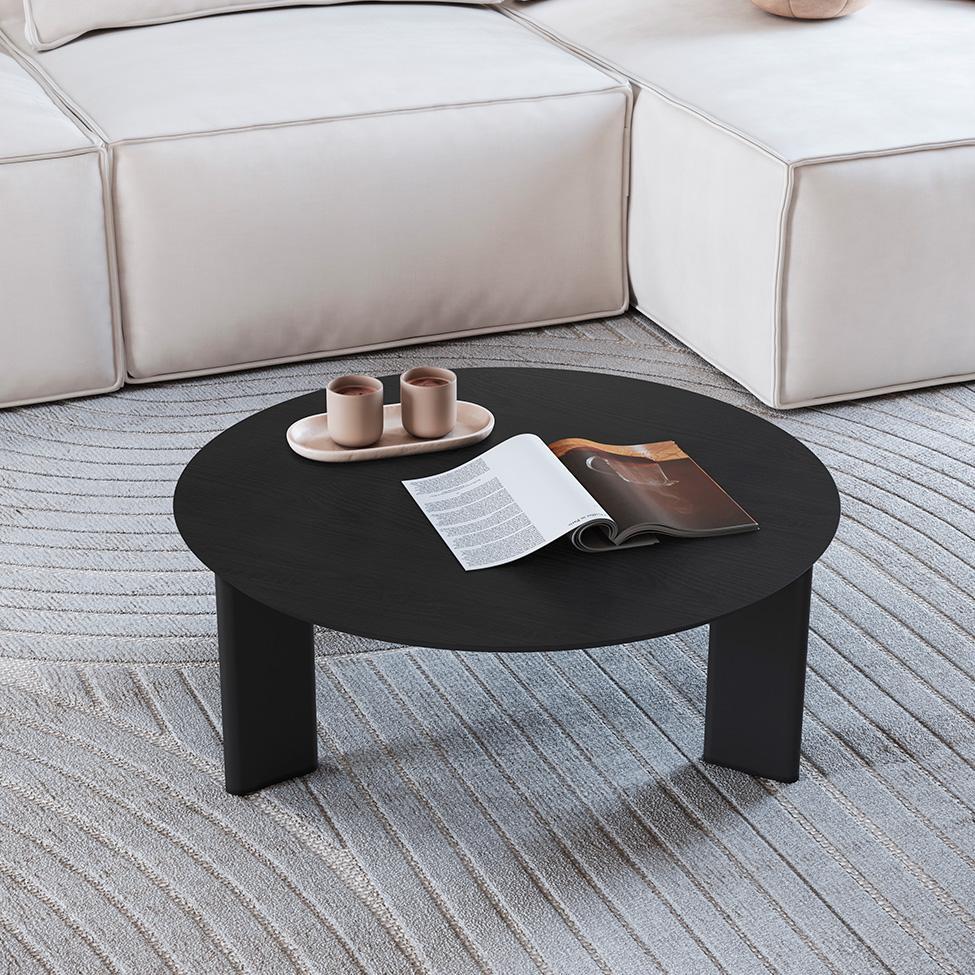 Mesa de Centro Redonda Complementos Nero 80 cm - 2