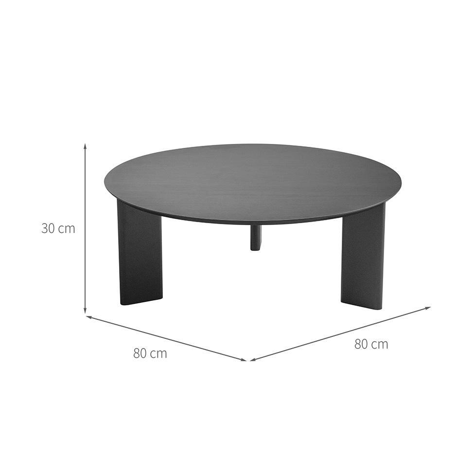 Mesa de Centro Redonda Complementos Nero 80 cm - 3