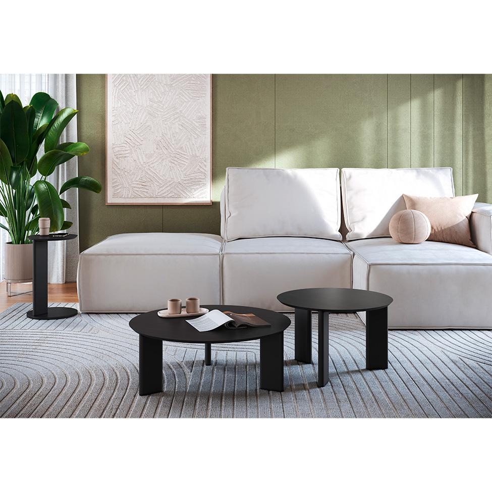 Mesa de Centro Redonda Complementos Nero 80 cm - 5