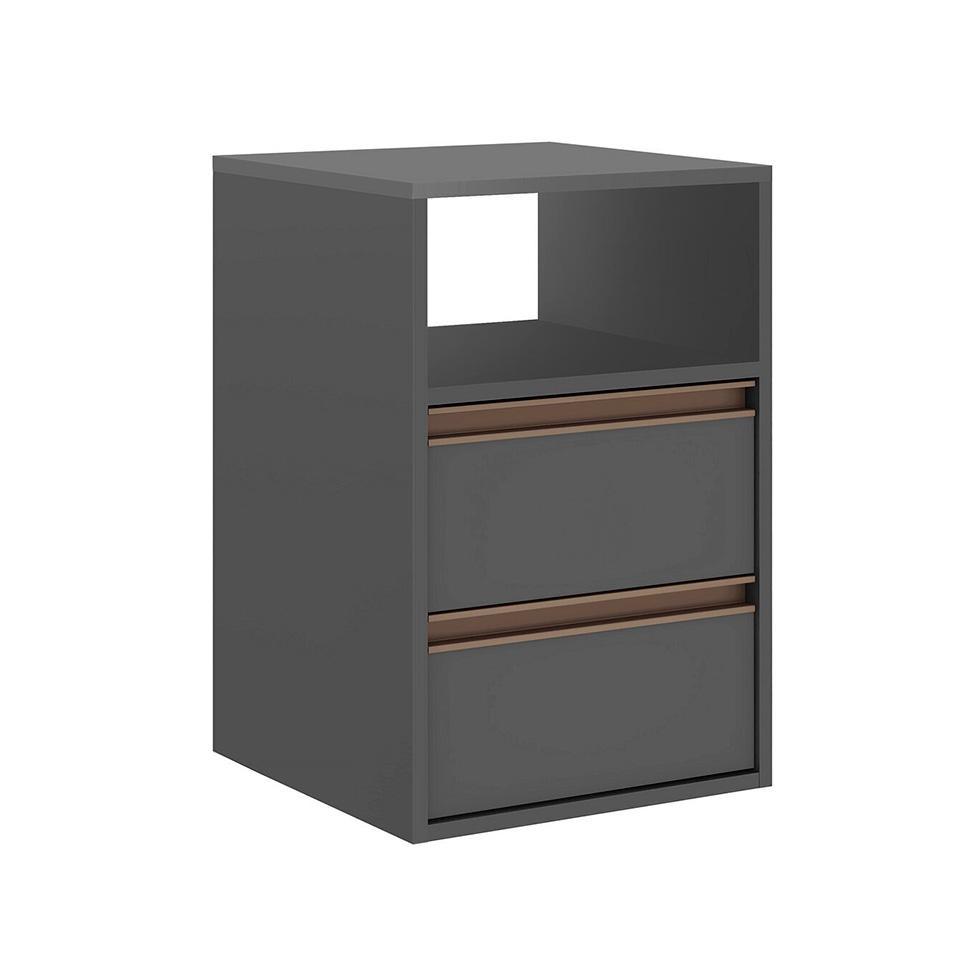 Mesa de Cabeceira Calha 2 GV Titânio - 1