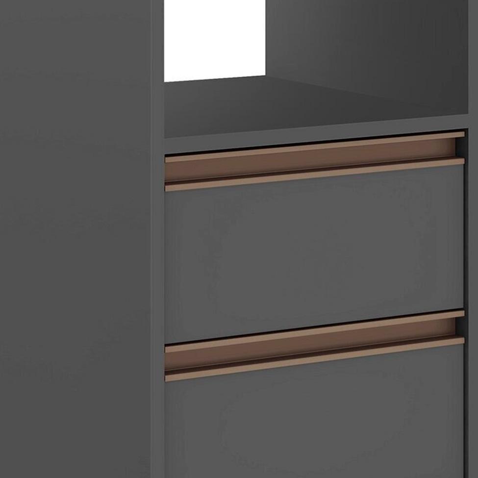 Mesa de Cabeceira Calha 2 GV Titânio - 2