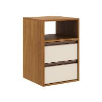 Mesa de Cabeceira Calha 2 GV Freijó e Off White - 1