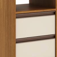 Mesa de Cabeceira Calha 2 GV Freijó e Off White - 2