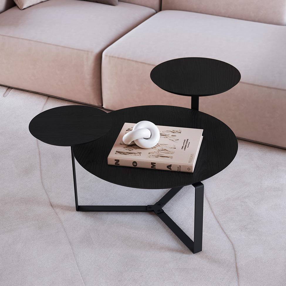 Mesa de Centro Redonda Complementos Nero 83 cm - 2