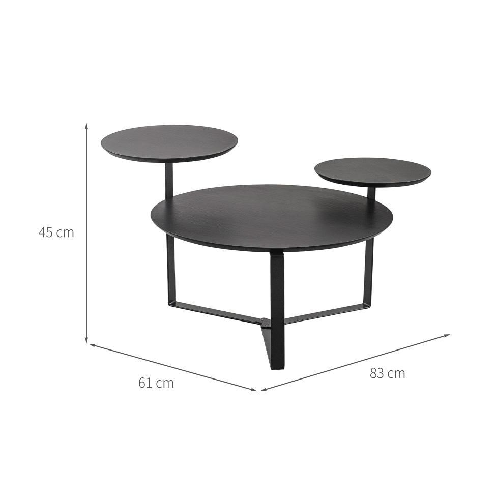 Mesa de Centro Redonda Complementos Nero 83 cm - 3
