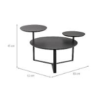 Mesa de Centro Redonda Complementos Nero 83 cm - 3