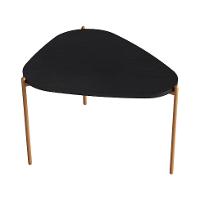 Mesa de Centro Complementos Orgânica Nero e Dourada 59 cm - 1