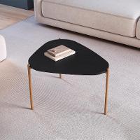 Mesa de Centro Complementos Orgânica Nero e Dourada 59 cm - 2