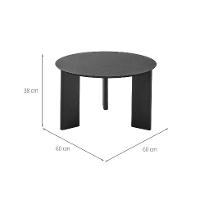 Mesa de Centro Redonda Complementos Nero 60 cm - 3