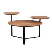 Mesa de Centro Redonda Complementos Hanover e Preta 83 cm - 1