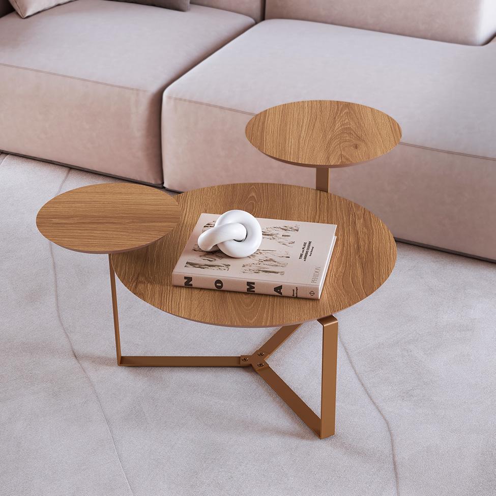 Mesa de Centro Redonda Complementos Hanover 83 cm - 2