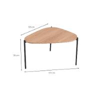 Mesa de Centro Complementos Orgânica Hanover e Preta 59 cm - 3