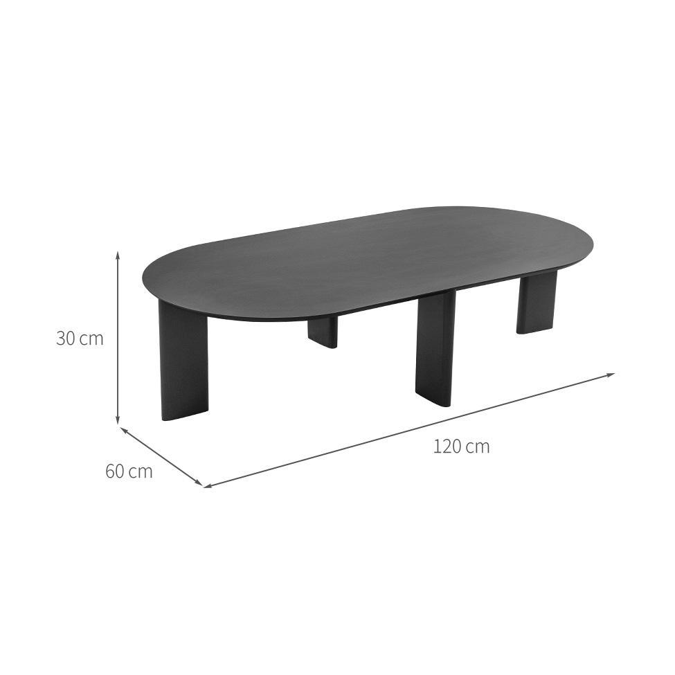 Mesa de Centro Orgânica Complementos Nero 120 cm - 3