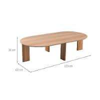 Mesa de Centro Orgânica Complementos Hanover 120 cm - 3