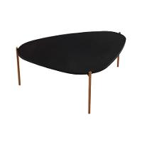 Mesa de Centro Complementos Orgânica Nero e Dourada 77 cm - 1