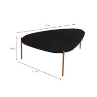 Mesa de Centro Complementos Orgânica Nero e Dourada 77 cm - 3