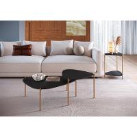 Mesa de Centro Complementos Orgânica Nero e Dourada 77 cm - 4