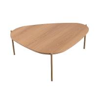 Mesa de Centro Complementos Orgânica Hanover e Dourada 77 cm