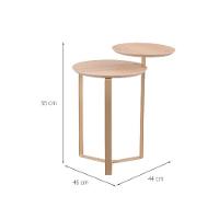 Mesa Lateral Redonda Complementos Hanover e Dourada 44 cm - 3