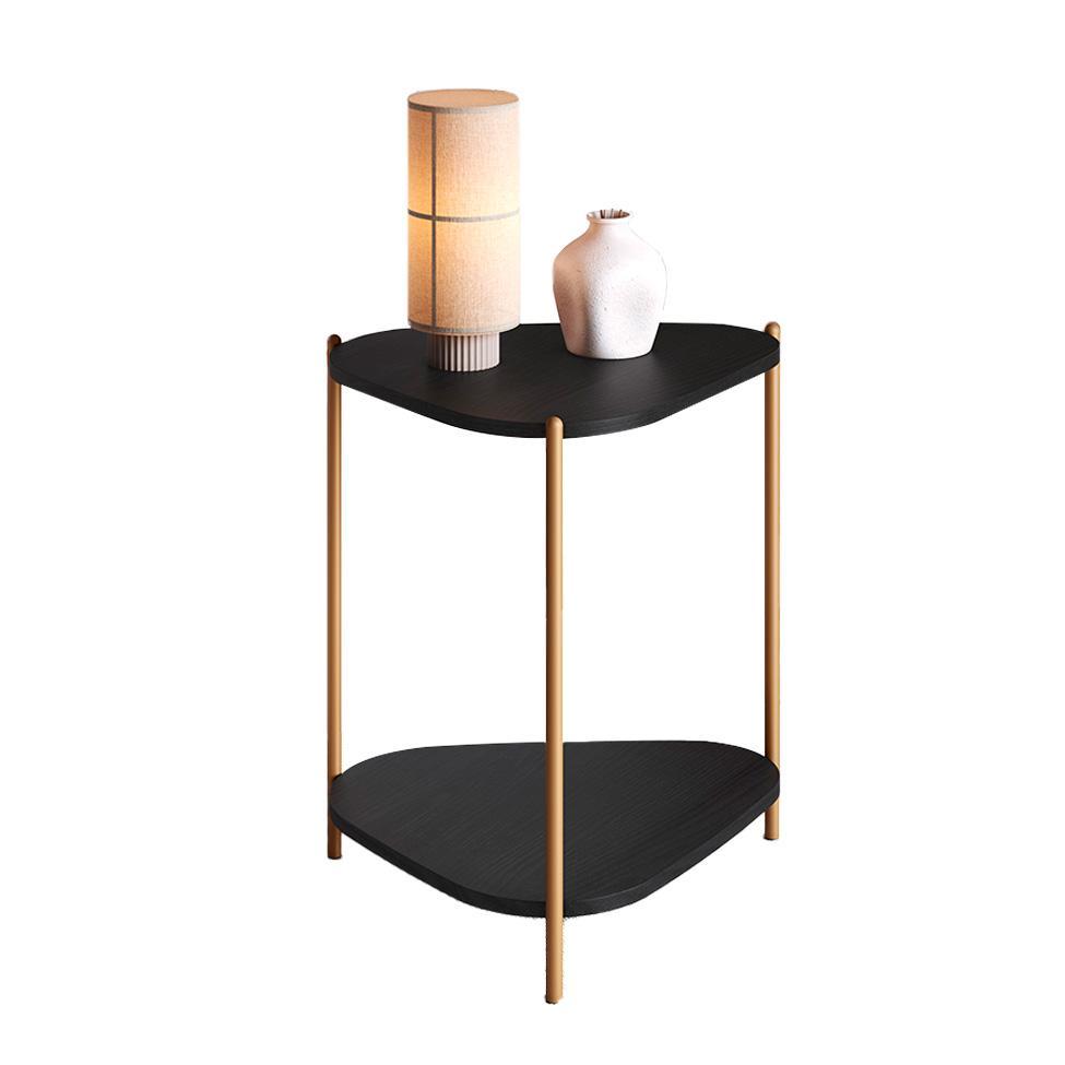 Mesa Lateral Orgânica Complementos Nero e Dourada 44 cm - 1