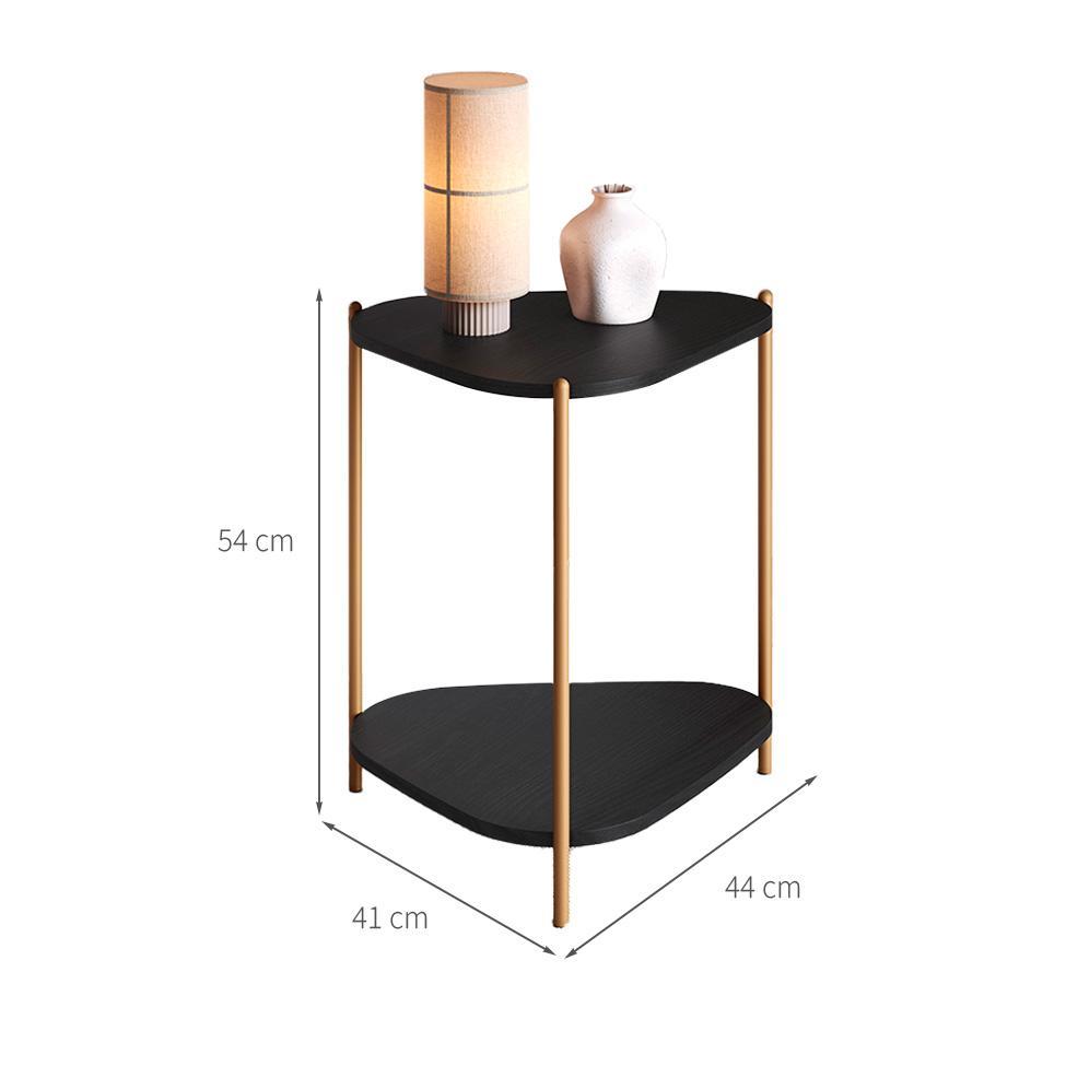 Mesa Lateral Orgânica Complementos Nero e Dourada 44 cm - 3