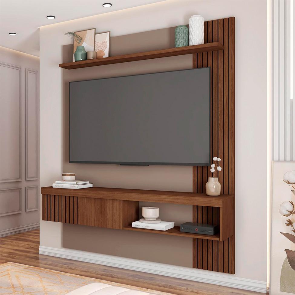 Painel para TV até 65 Polegadas Jade 1 PT Fendi e Havana 150 cm - 1