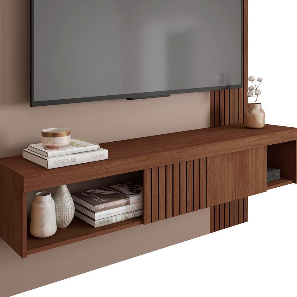 Painel para TV até 65 Polegadas Jade 1 PT Fendi e Havana 150 cm - 4