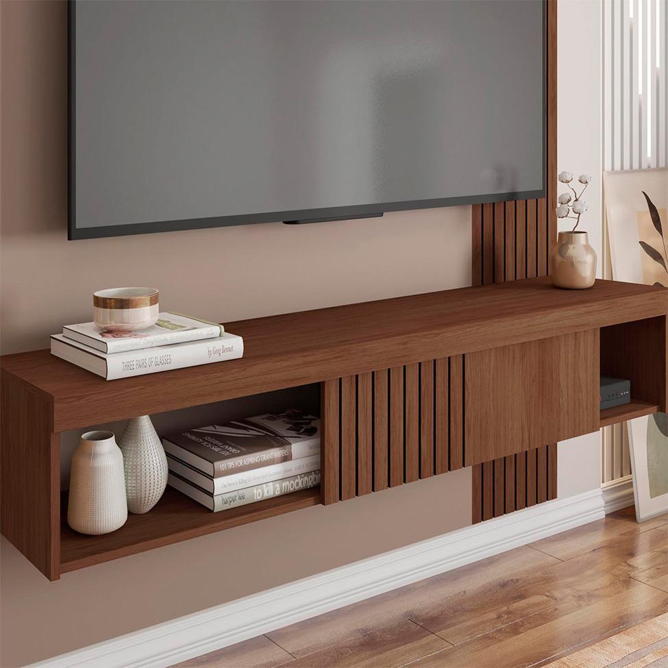 Painel para TV até 65 Polegadas Jade 1 PT Fendi e Havana 150 cm - 6