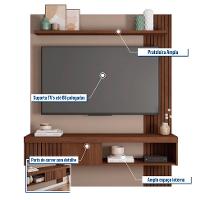 Painel para TV até 65 Polegadas Jade 1 PT Fendi e Havana 150 cm - 7