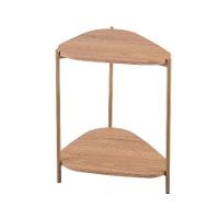 Mesa Lateral Orgânica Complementos Hanover e Dourada 44 cm - 1