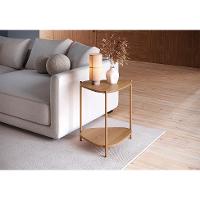 Mesa Lateral Orgânica Complementos Hanover e Dourada 44 cm - 2