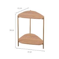 Mesa Lateral Orgânica Complementos Hanover e Dourada 44 cm - 3