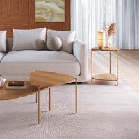 Mesa Lateral Orgânica Complementos Hanover e Dourada 44 cm - 5